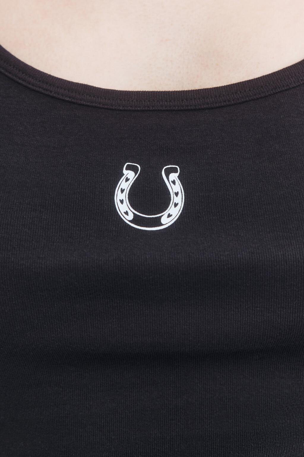 Майка-топ на бретельках с принтом - цвет черный - 7