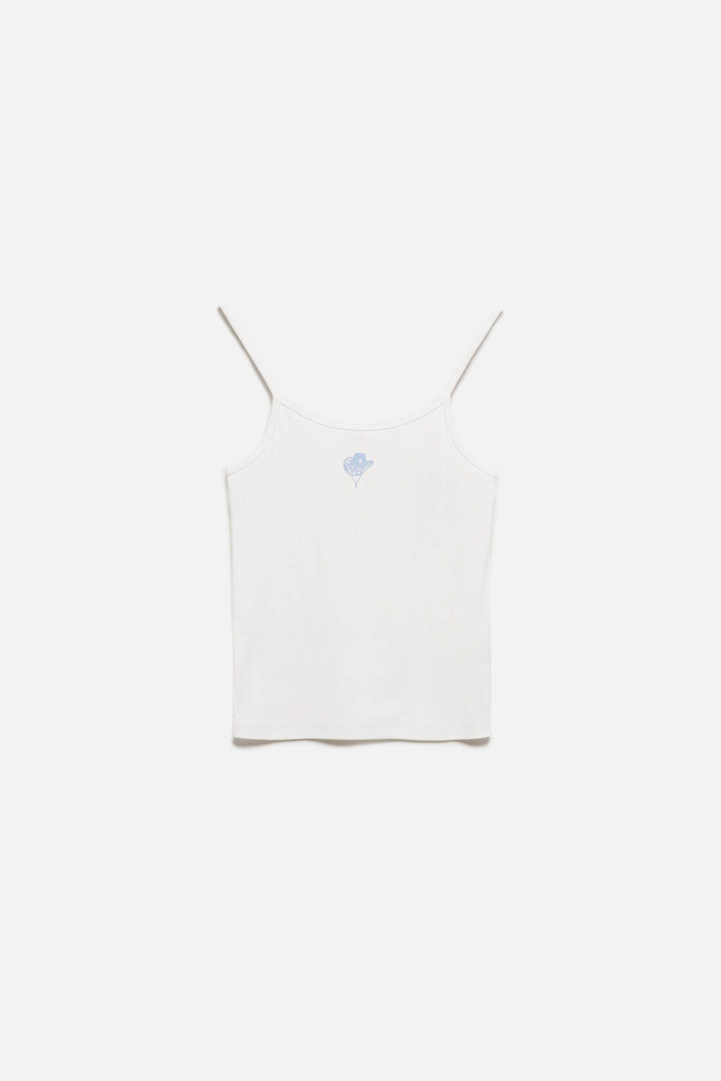 Майка-топ на бретельках с принтом - цвет белый - 8