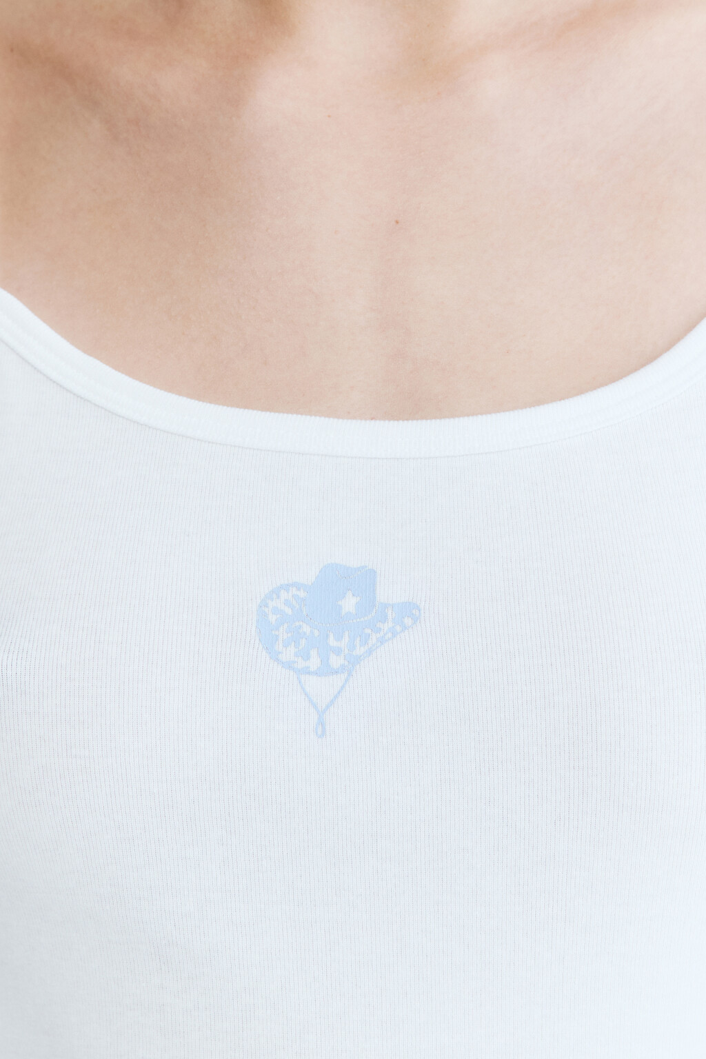 Майка-топ на бретельках с принтом - цвет белый - 6