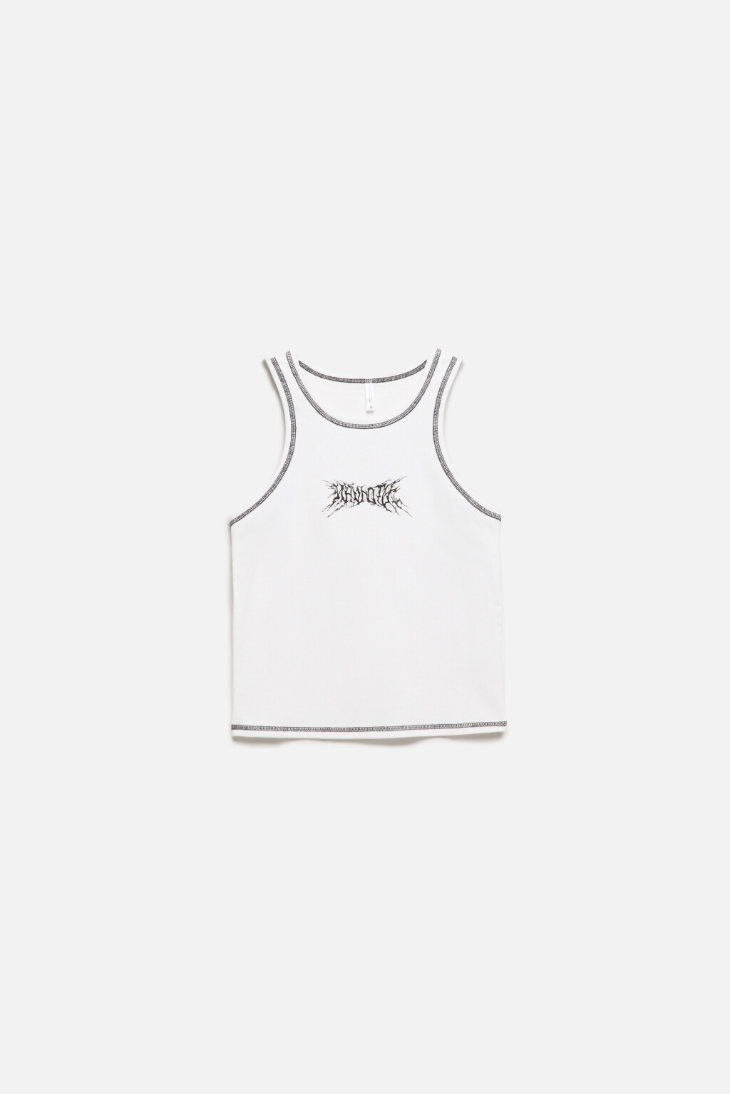 Майка хлопковая с принтом - цвет белый - 8