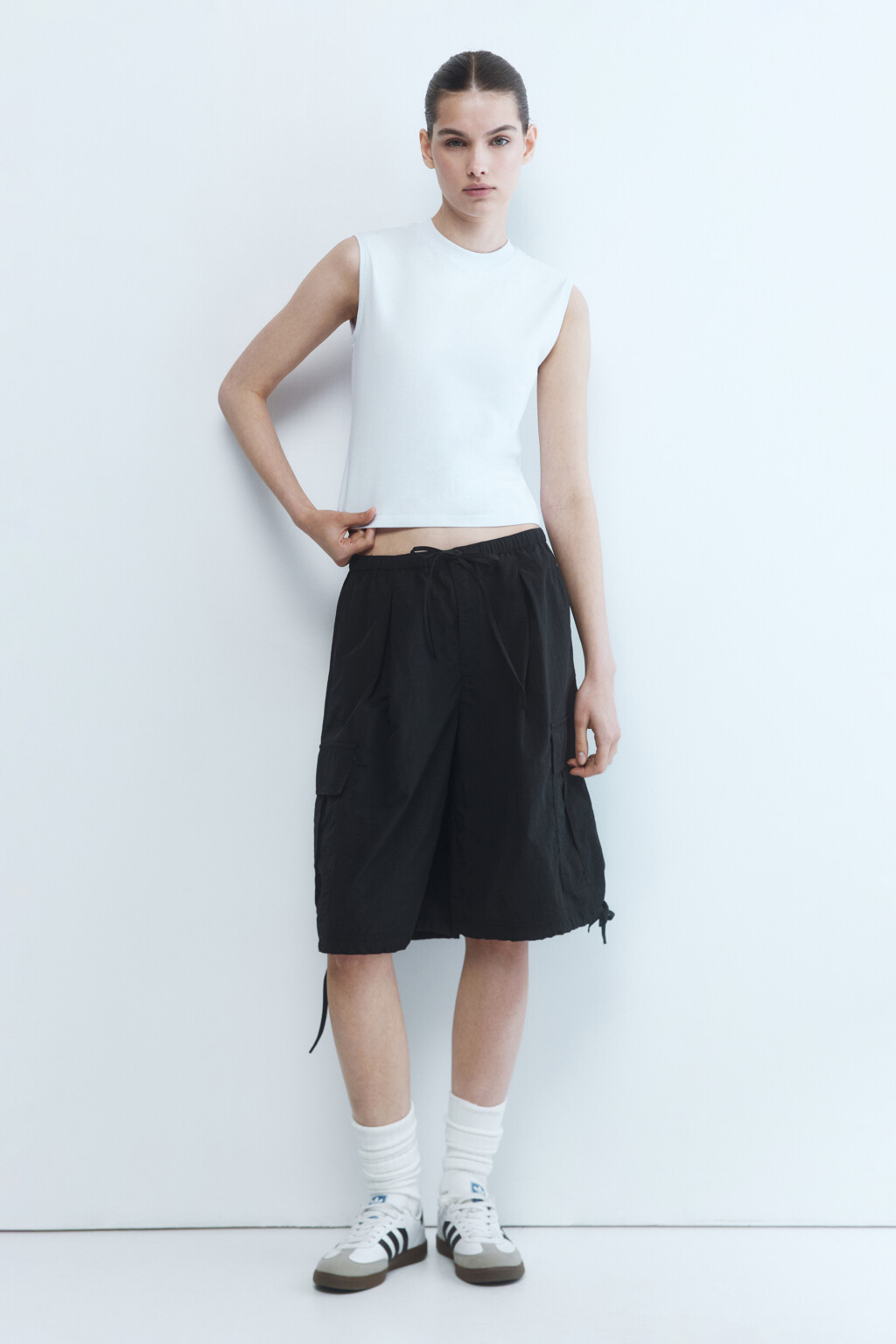 Майка хлопковая свободная - цвет белый - 5