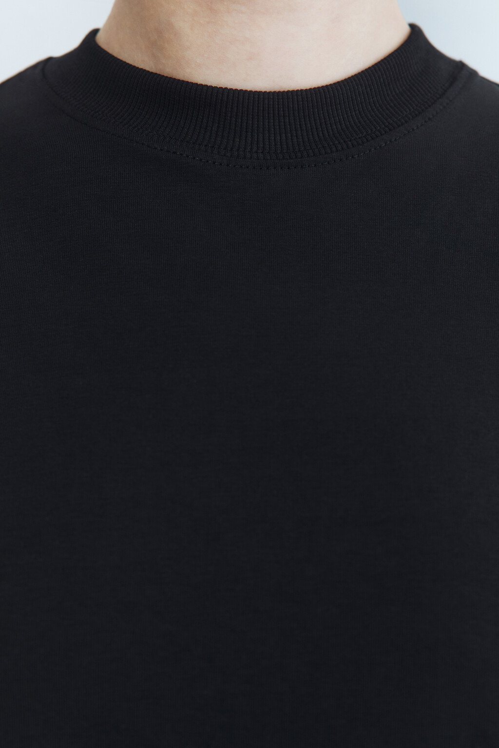 Майка хлопковая свободная - цвет черный - 6