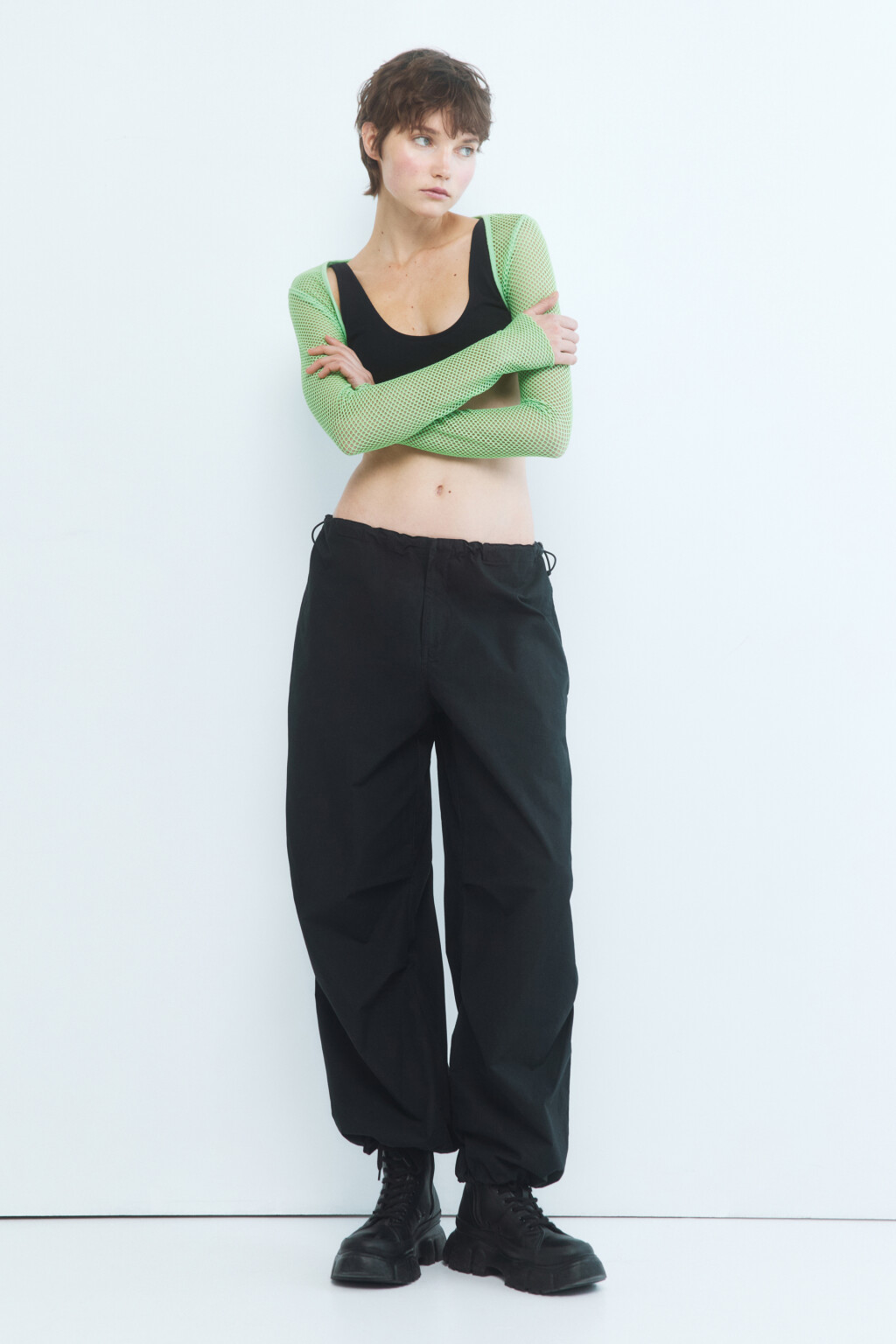 Болеро короткое из сетки - цвет зеленый - 5