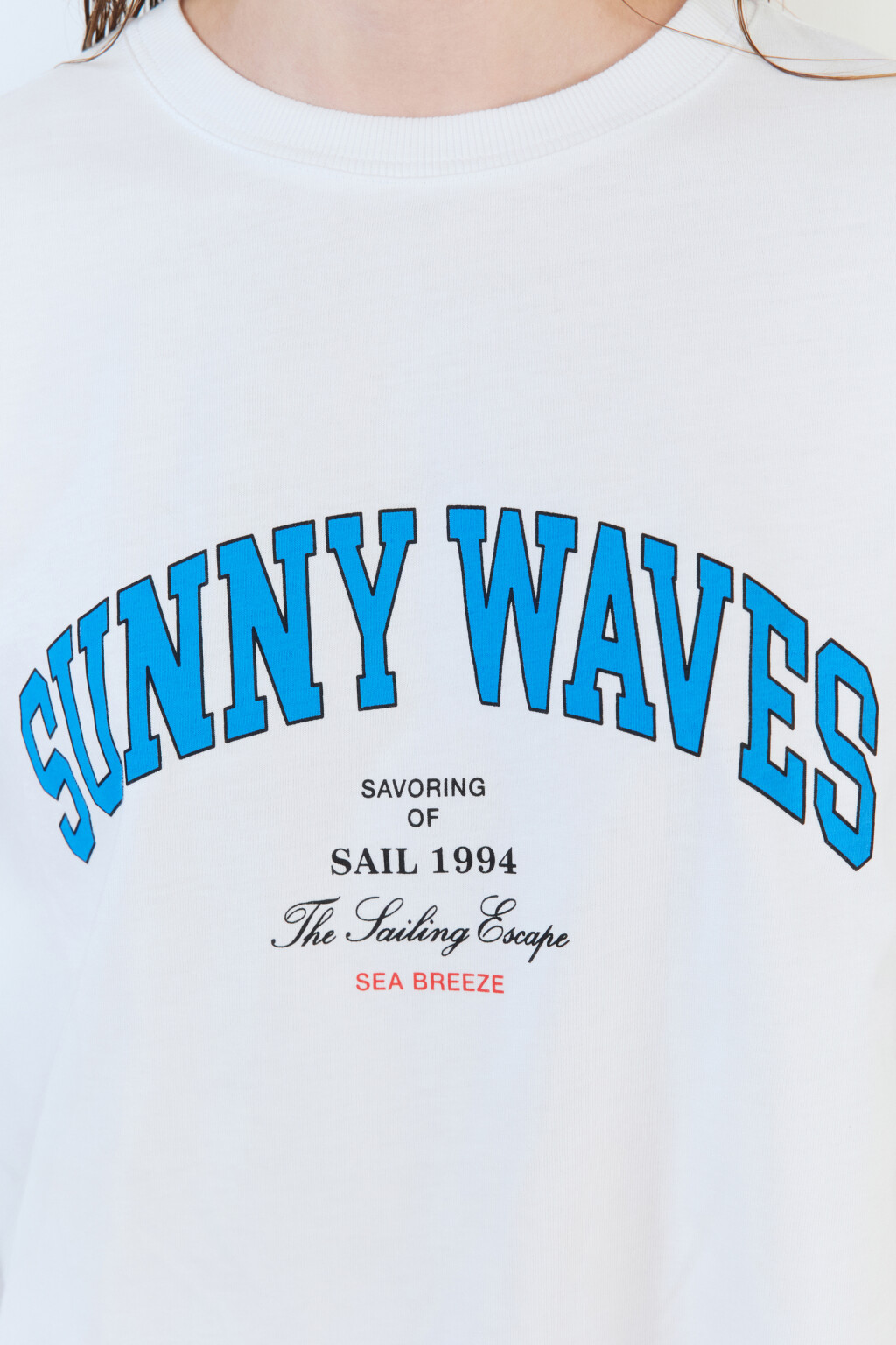 Лонгслив oversize хлопковый с принтом - цвет белый - 7