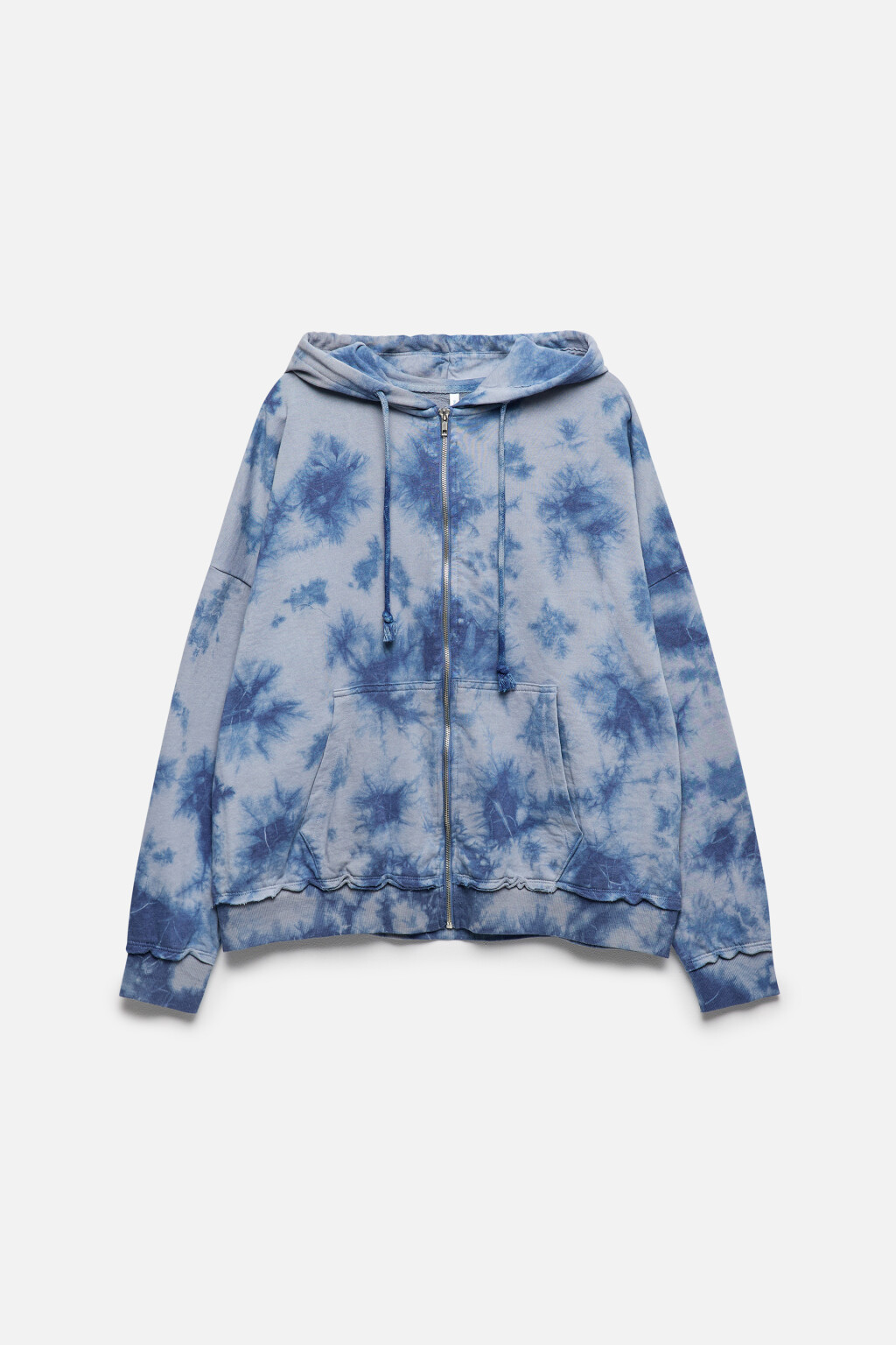 Толстовка на молнии с вареным эффектом - цвет синий - 10