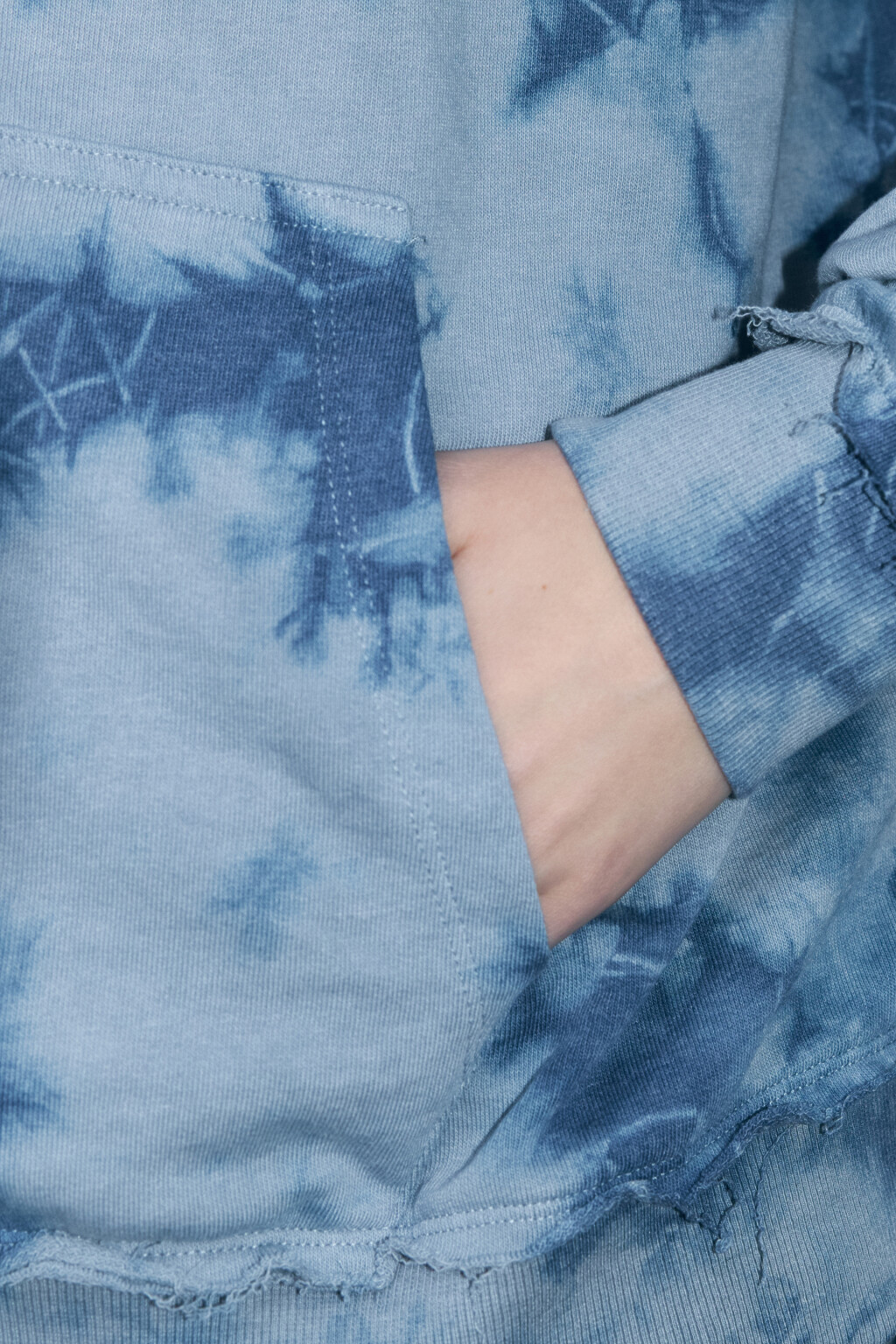 Толстовка на молнии с вареным эффектом - цвет синий - 8