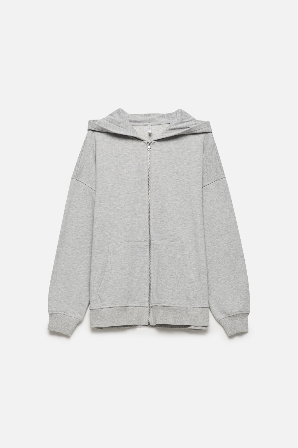 Худи на молнии из футера с капюшоном - цвет серый - 11