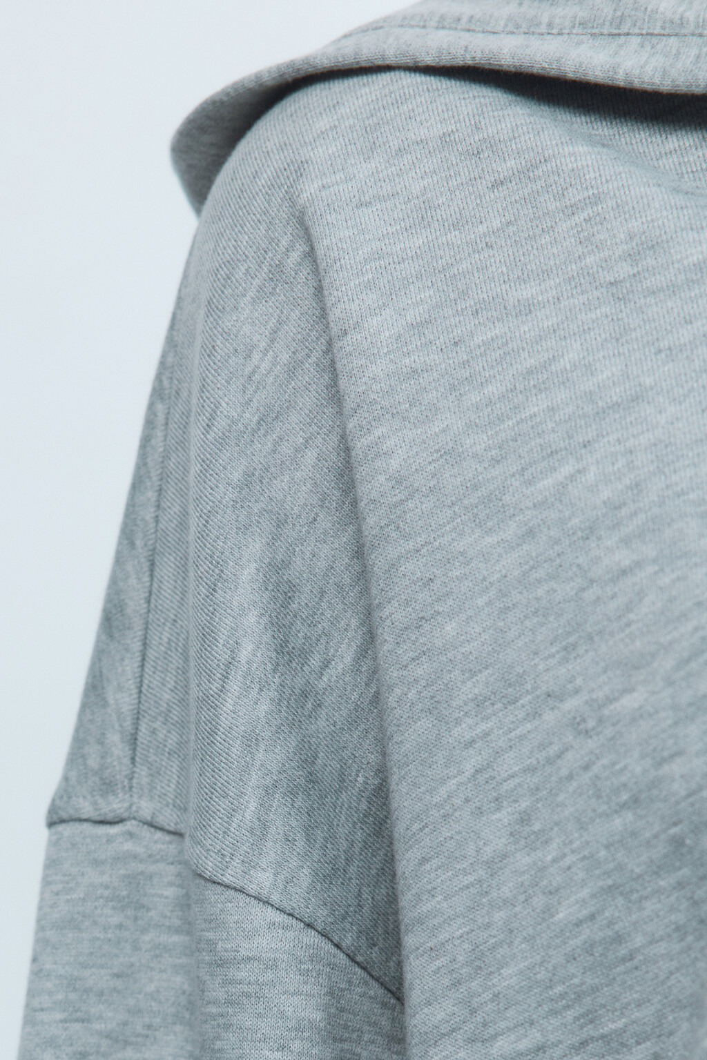 Худи на молнии из футера с капюшоном - цвет серый - 7