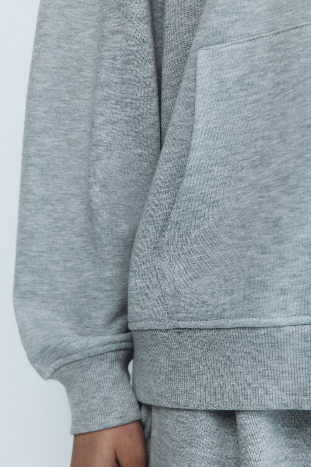 Худи на молнии из футера с капюшоном - цвет серый - 8