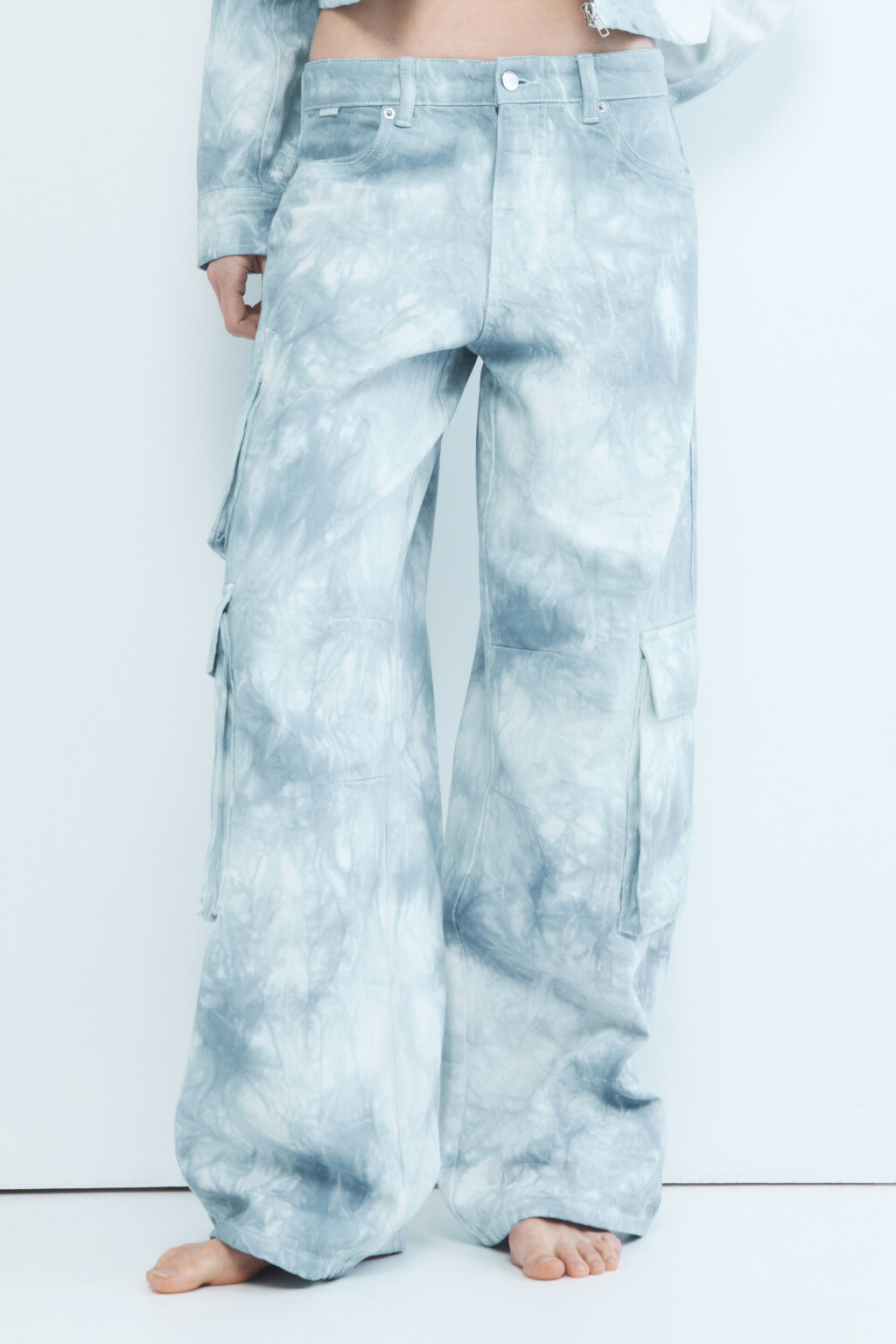 Джинсы-карго с низкой посадкой - цвет голубой - 2