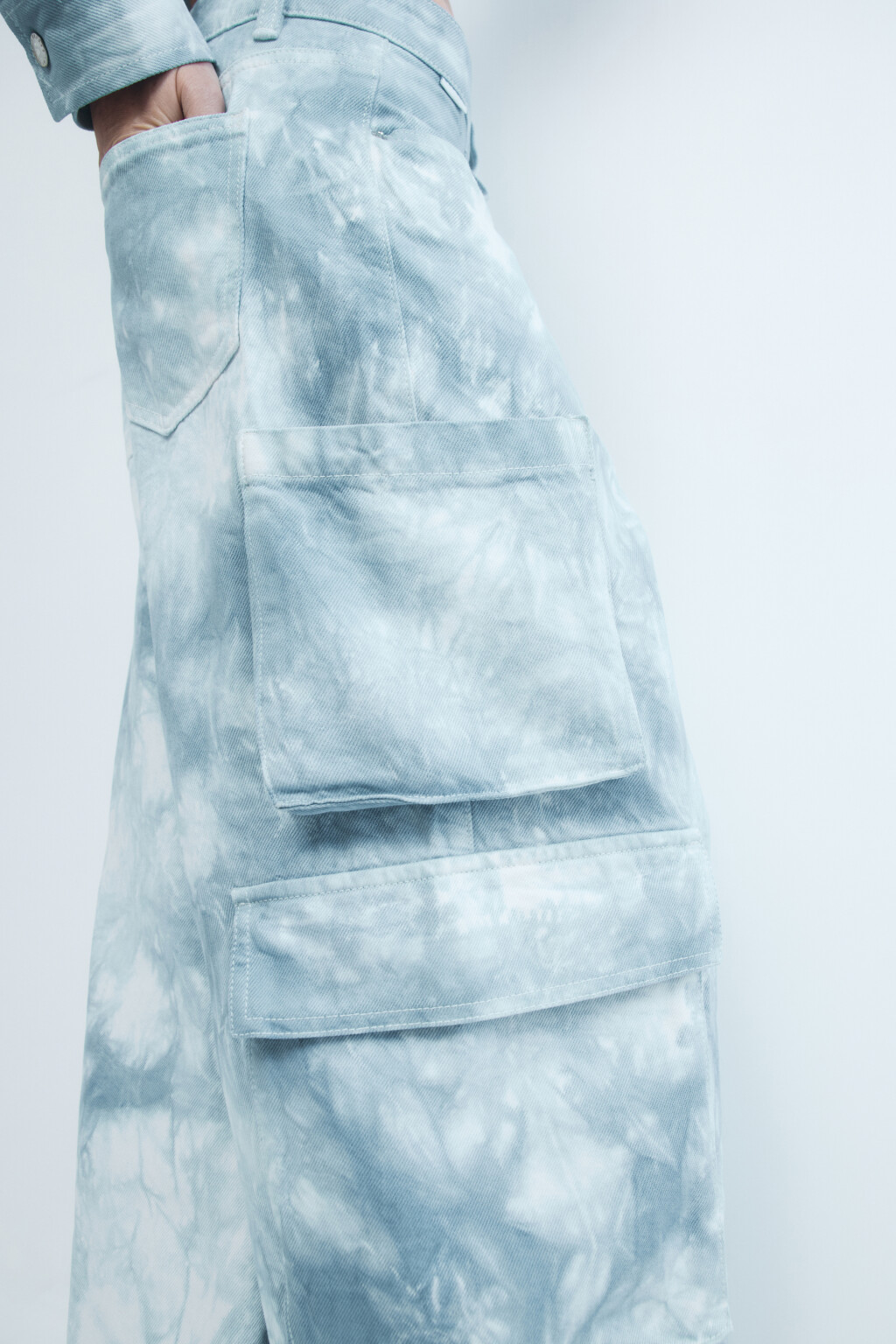 Джинсы-карго с низкой посадкой - цвет голубой - 6