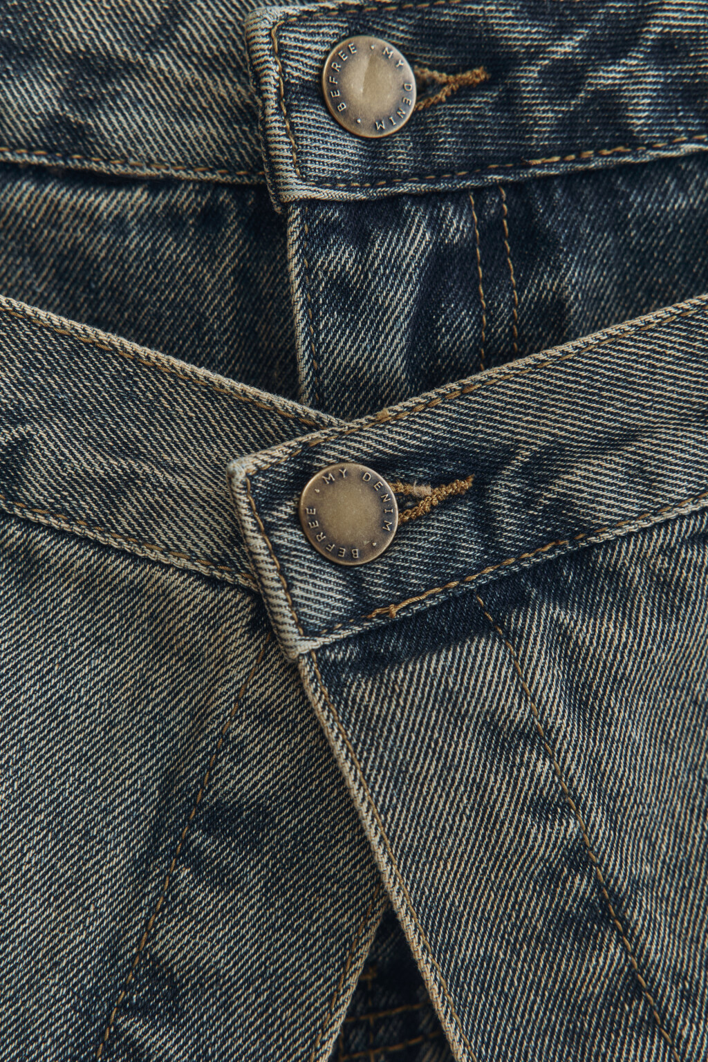 Джинсы wide широкие с имитацией юбки - цвет бордовый - 7