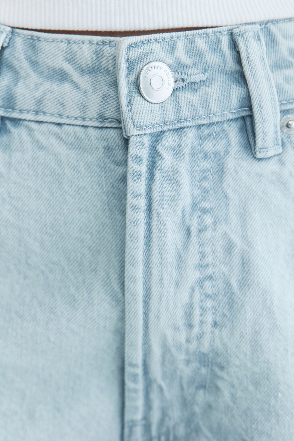 Шорты джинсовые рваные с высокой посадкой - цвет голубой - 6