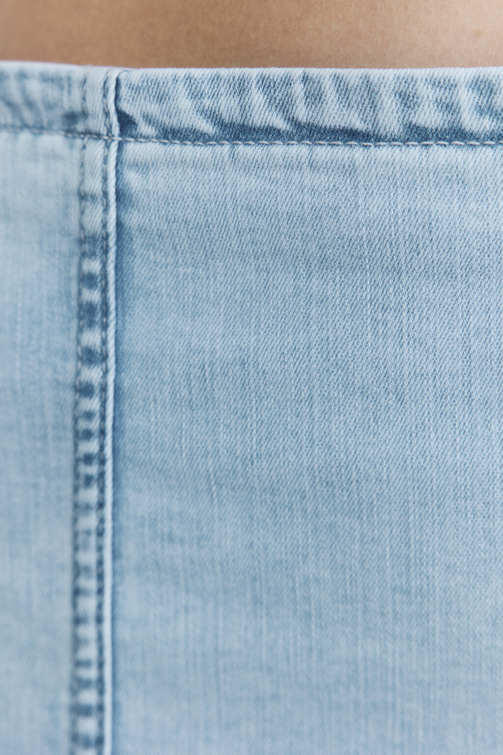 Юбка мини джинсовая облегающая - цвет голубой - 6