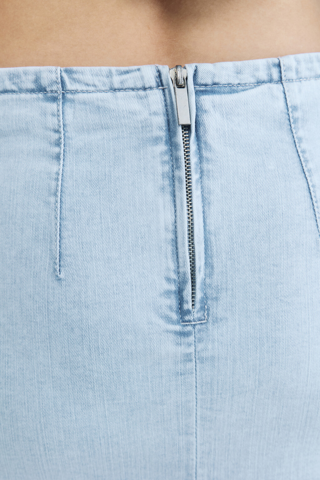 Юбка мини джинсовая облегающая - цвет голубой - 7