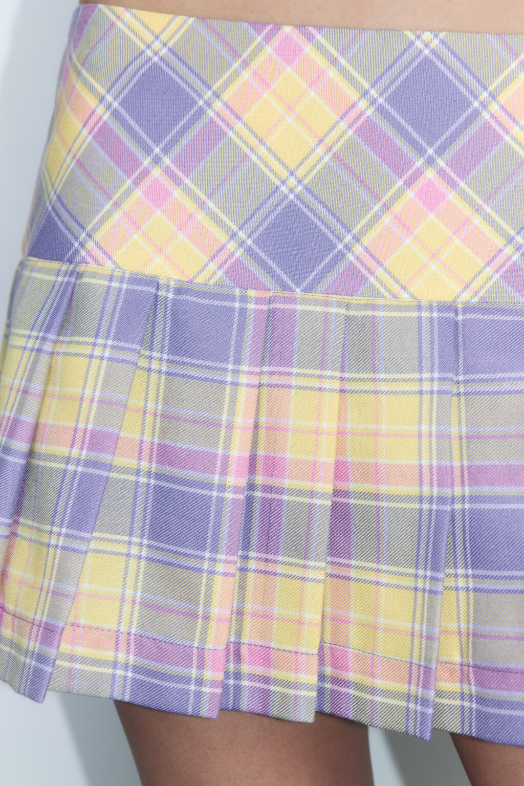 Юбка мини плиссированная в клетку - цвет мультиколор - 6