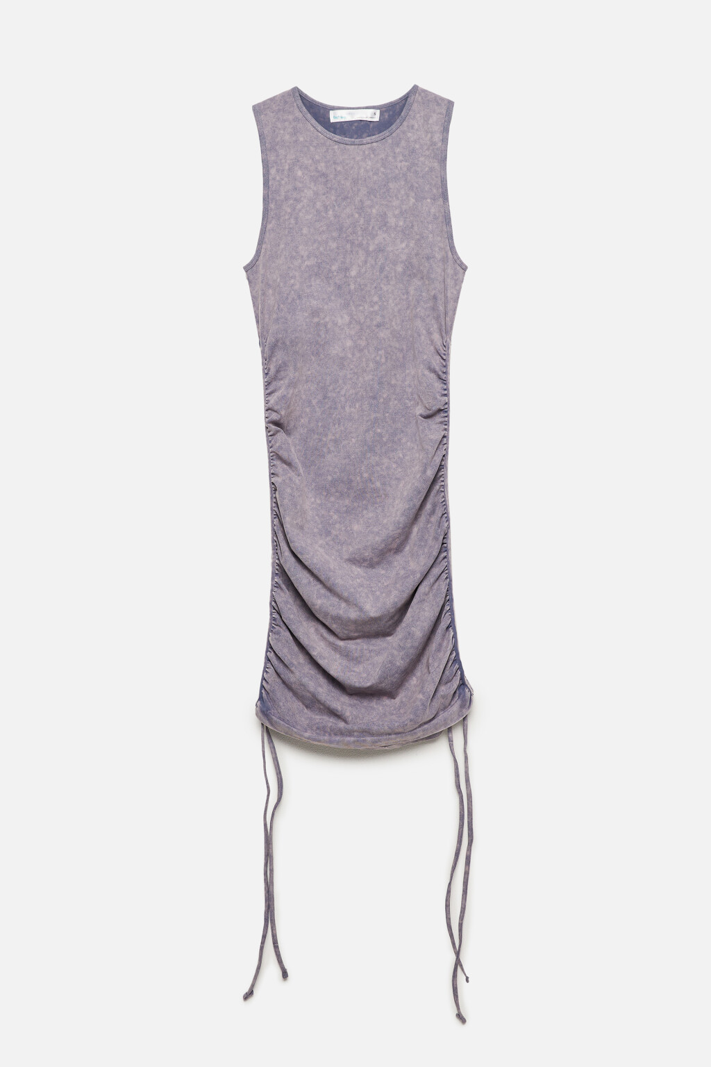 Платье-майка облегающее с драпировками - цвет синий - 9