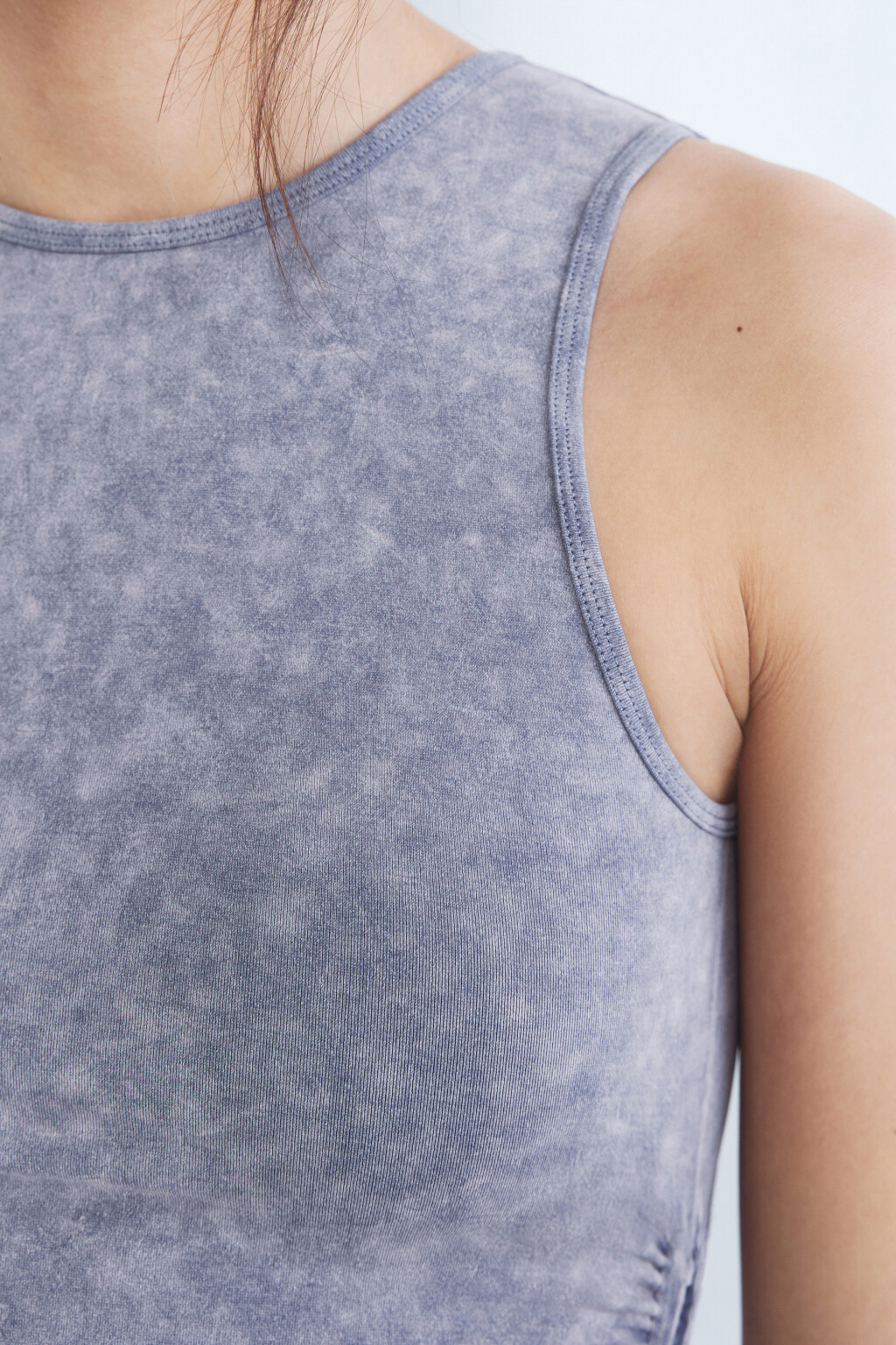 Платье-майка облегающее с драпировками - цвет синий - 7