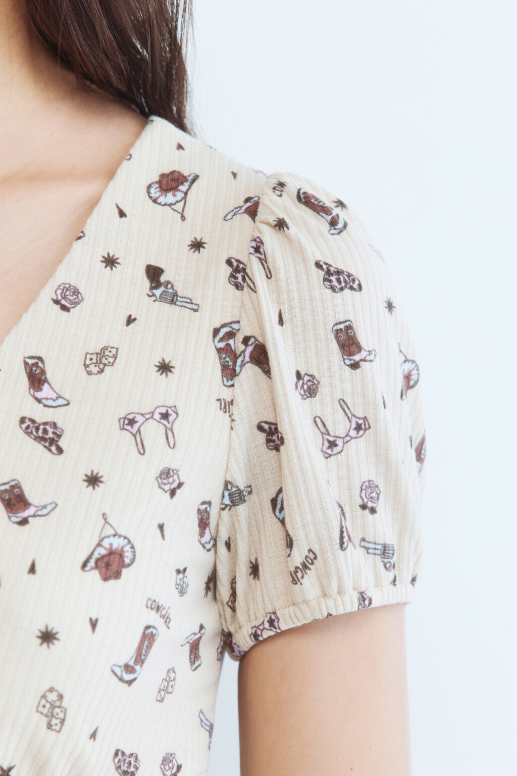 Платье мини с открытой спинкой и шнуровкой - цвет розовый - 7