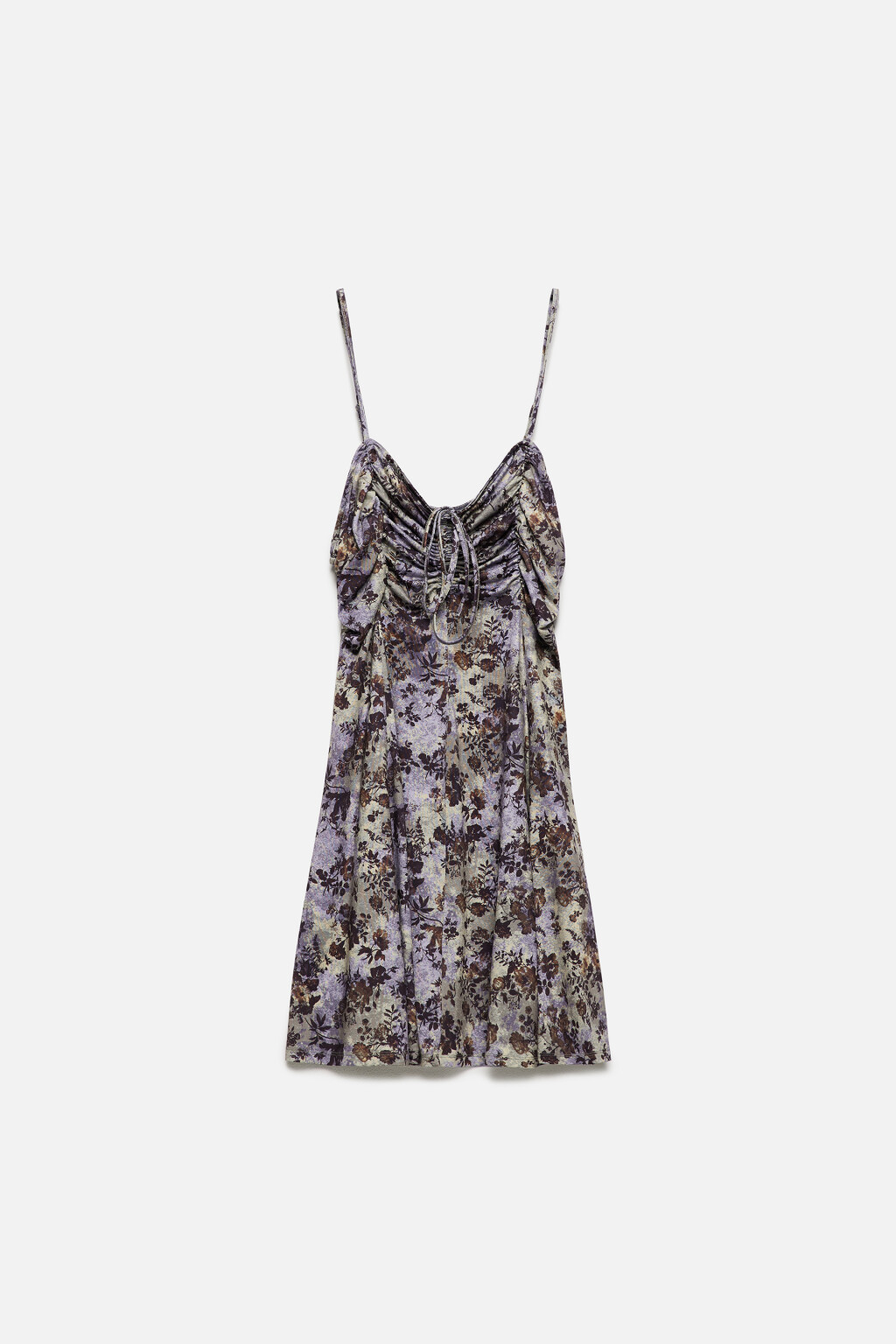 Платье-сарафан мини с драпировками и завязками - цвет мультиколор - 8