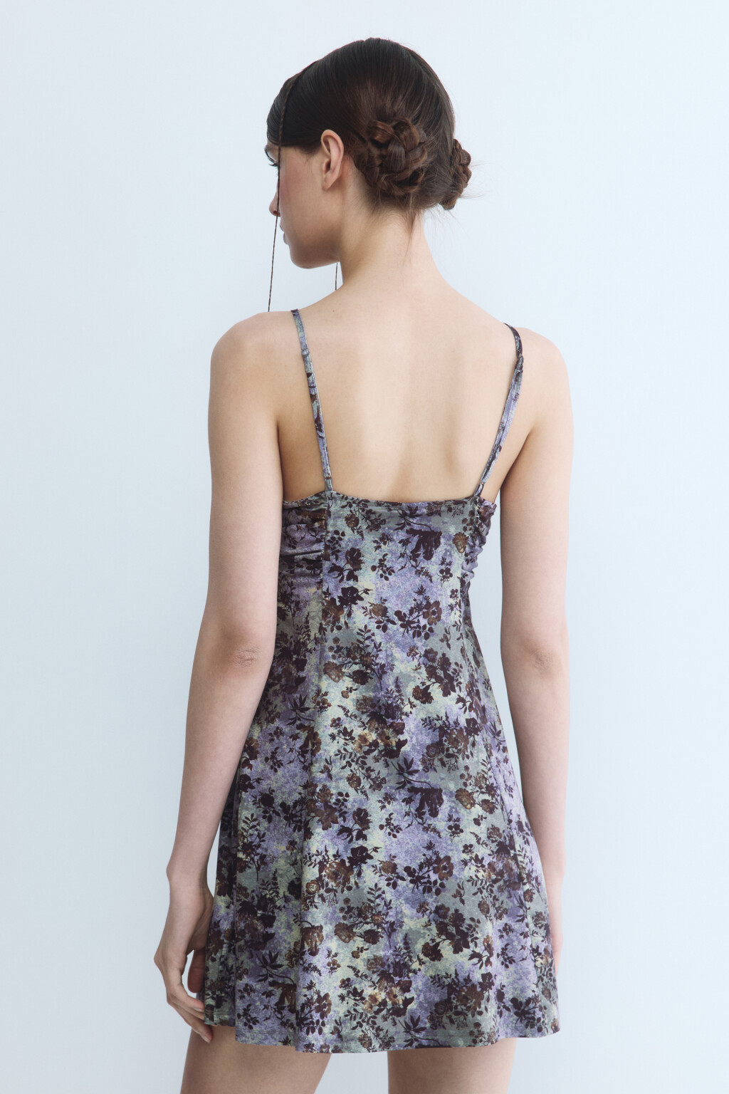 Платье-сарафан мини с драпировками и завязками - цвет мультиколор - 5