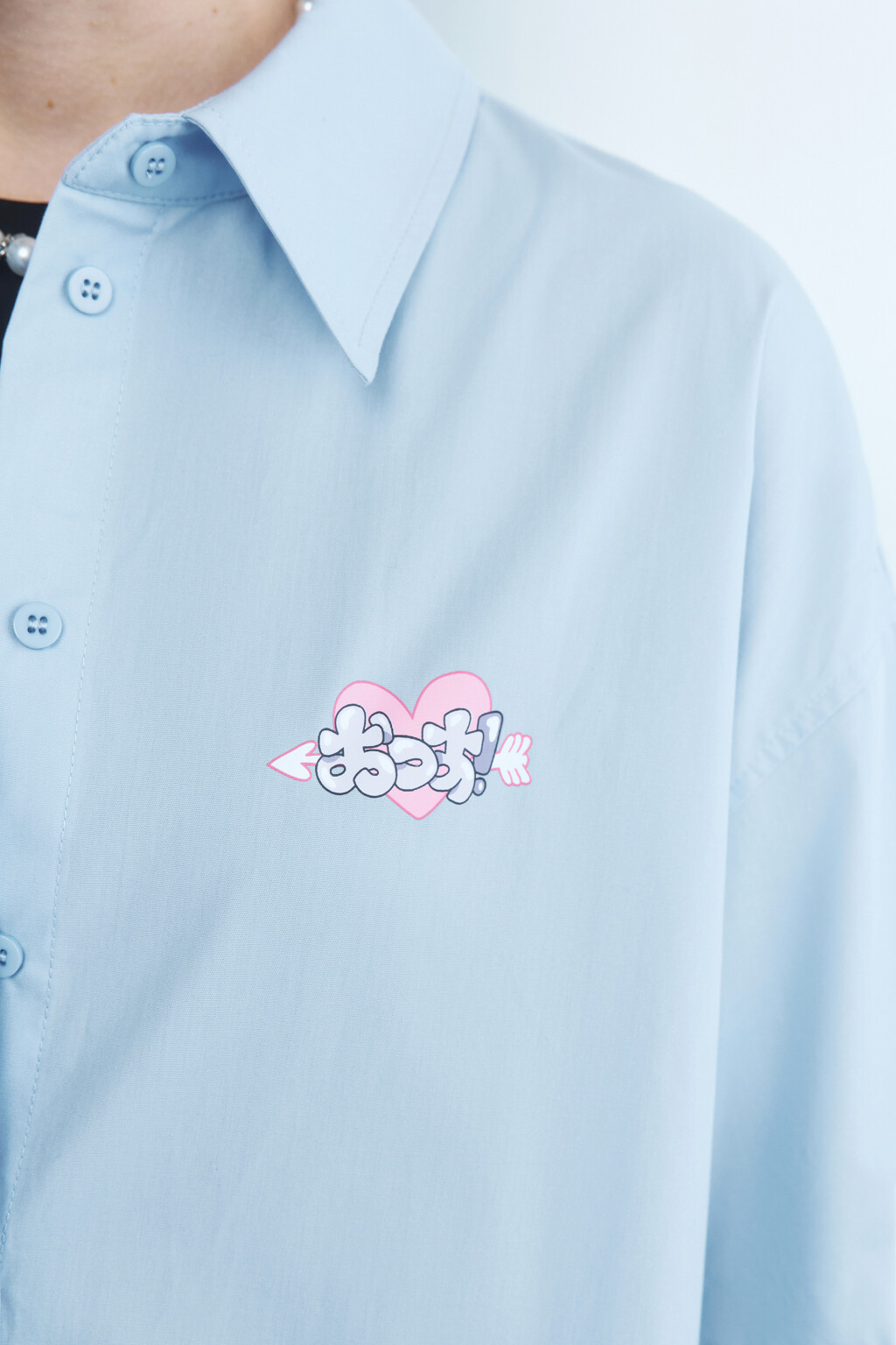 Рубашка с короткими рукавами и принтом - цвет голубой - 6