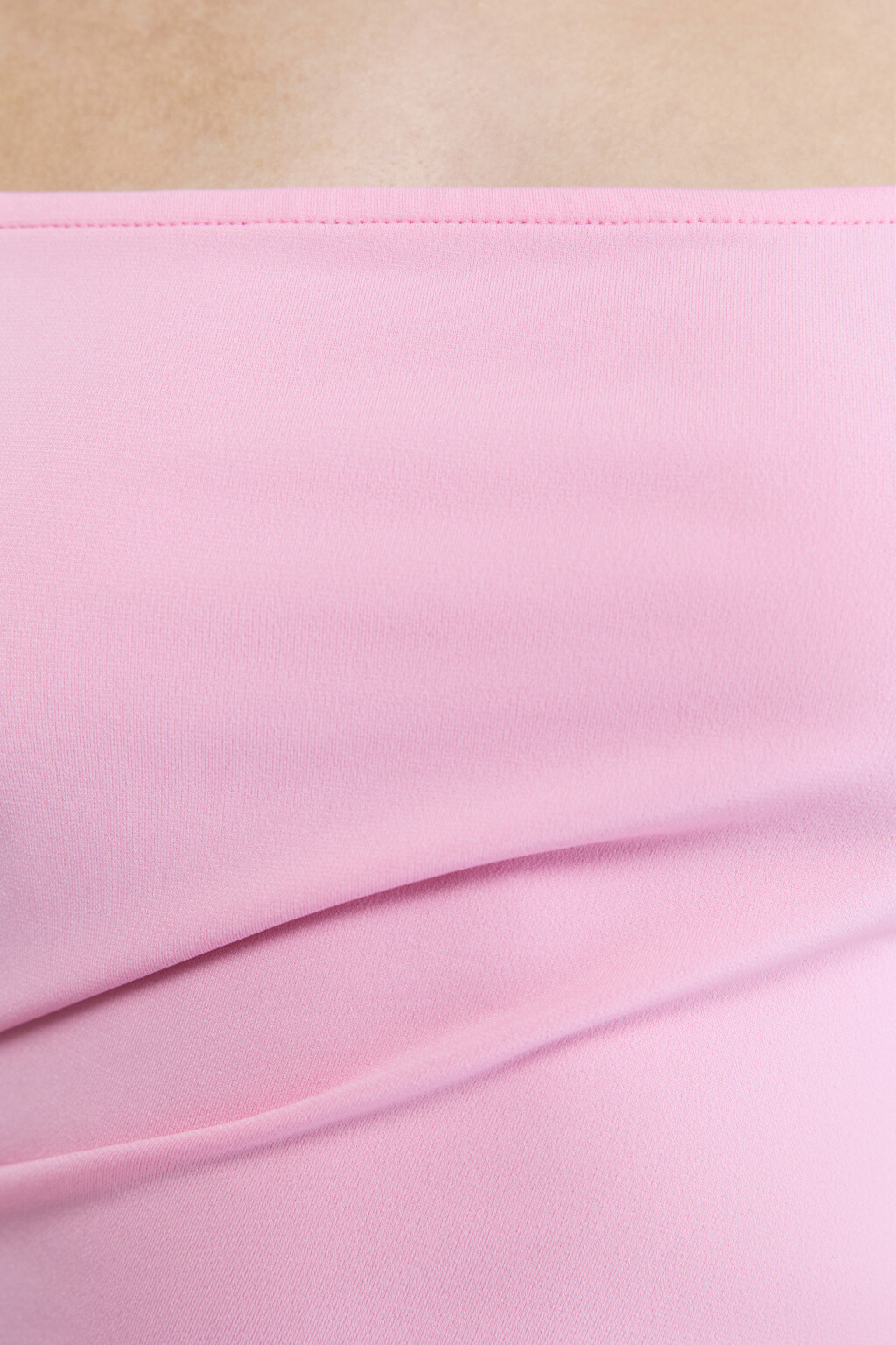 Блузка-топ на бретельках с драпировкой и завязками - цвет розовый - 6