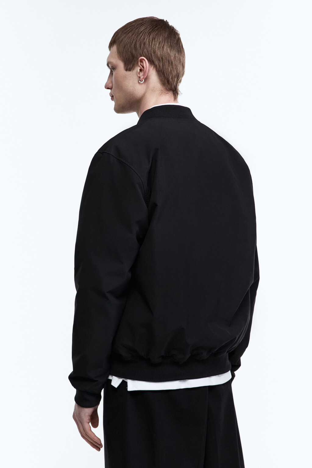 Куртка-бомбер на молнии - цвет черный - 5