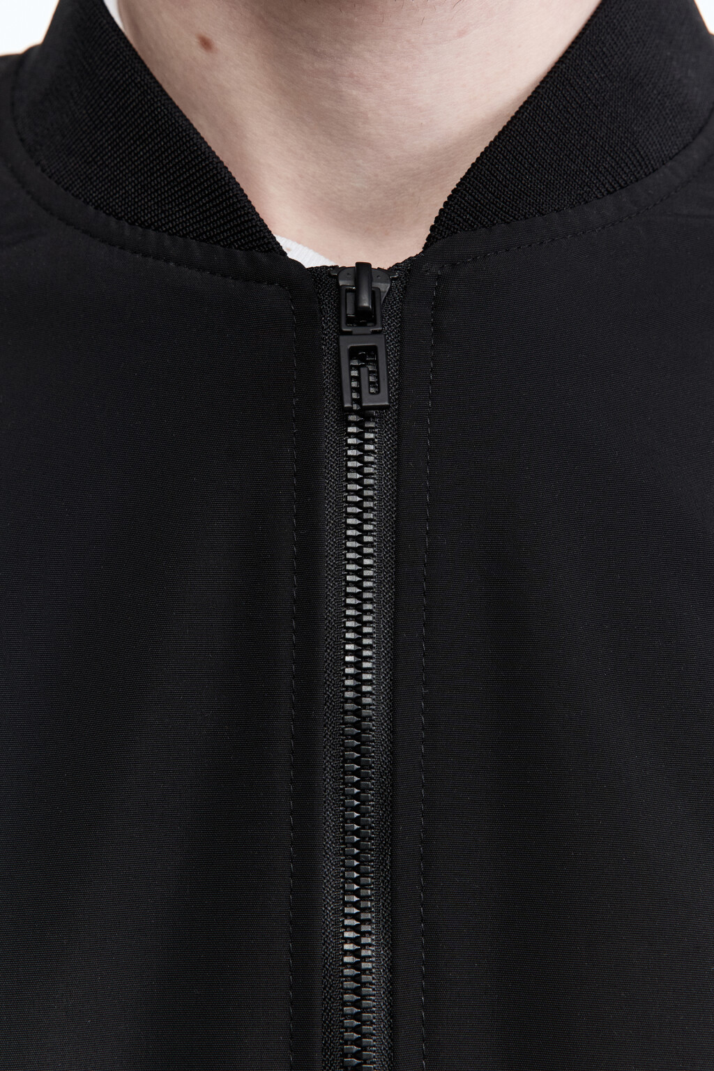 Куртка-бомбер на молнии - цвет черный - 6