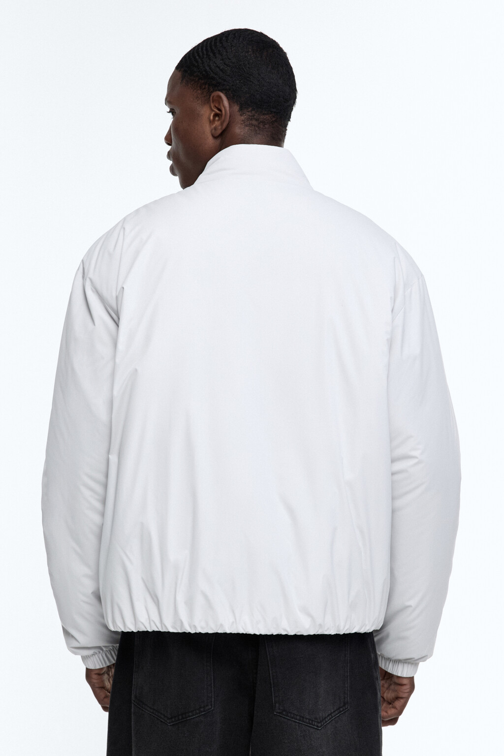 Куртка-бомбер с воротником-стойкой - цвет серый - 6