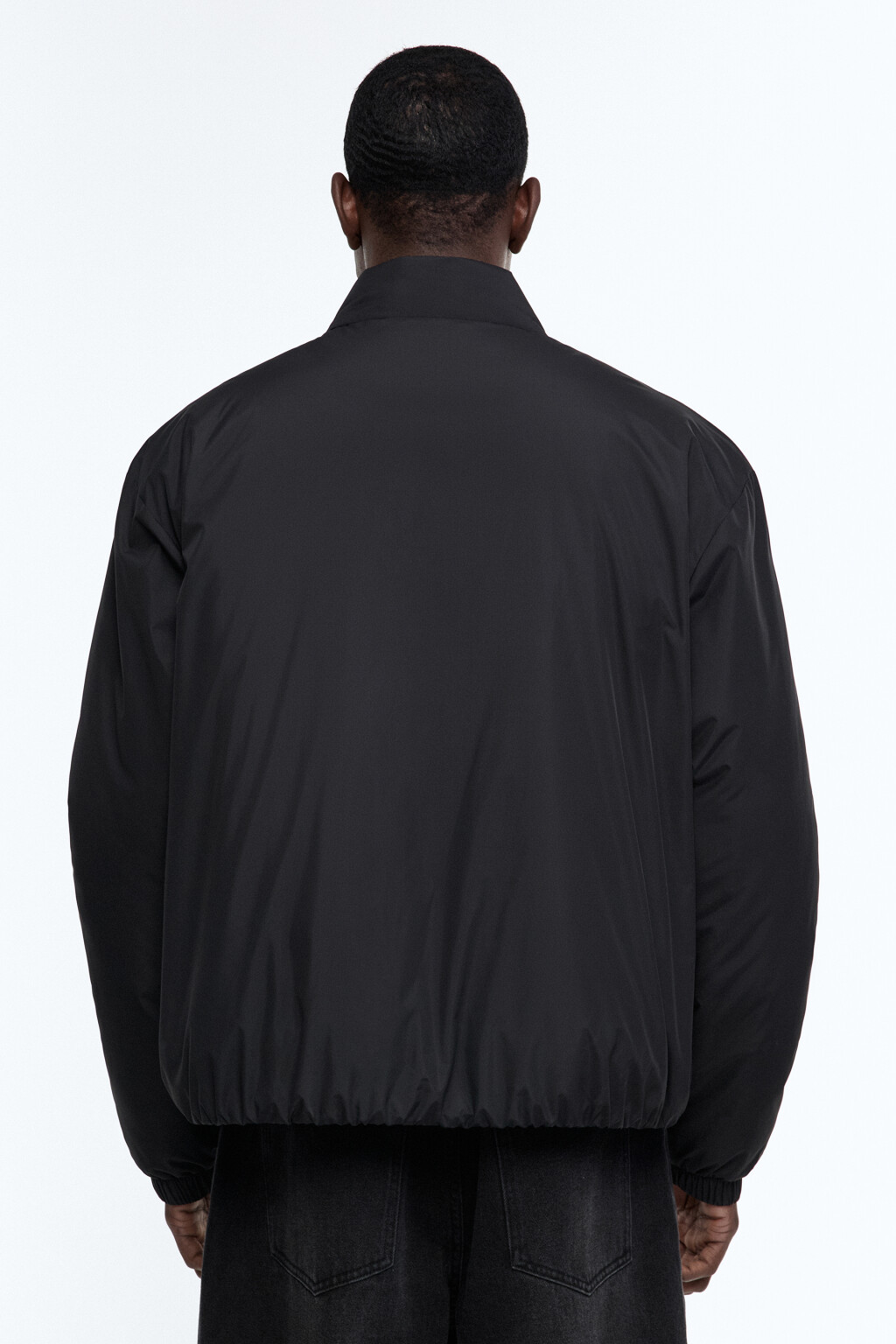 Куртка-бомбер с воротником-стойкой - цвет черный - 6