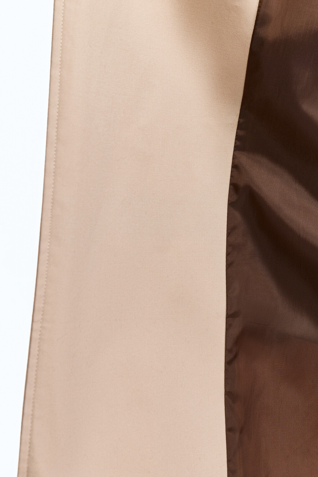 Плащ-тренчкот двубортный с поясом - цвет бежевый - 7