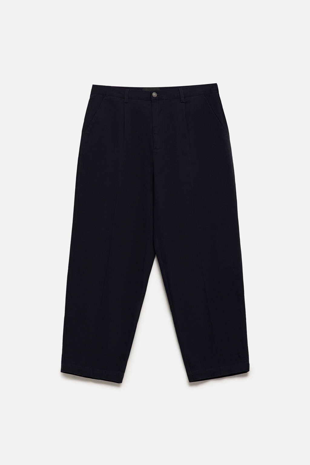 Брюки прямые хлопковые со стрелками - цвет синий - 8