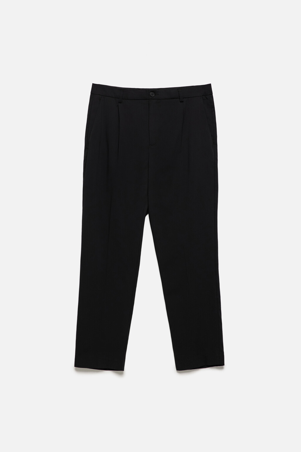 Брюки прямые из костюмной ткани - цвет черный - 8