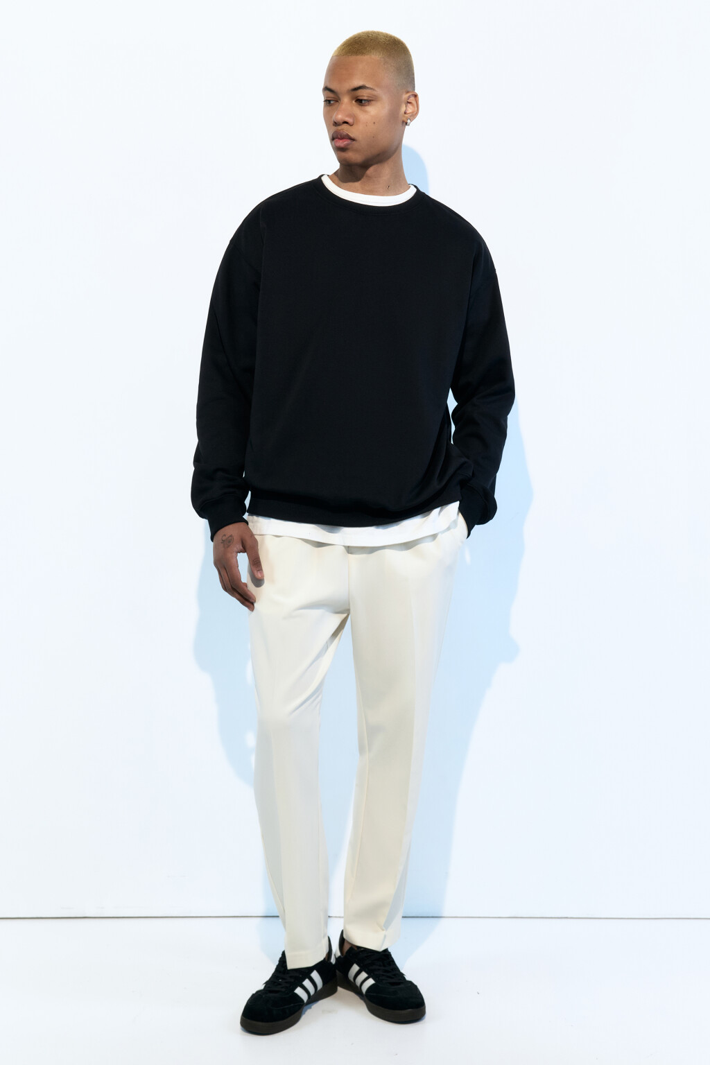 Брюки прямые костюмные с поясом на завязках - цвет бежевый - 5