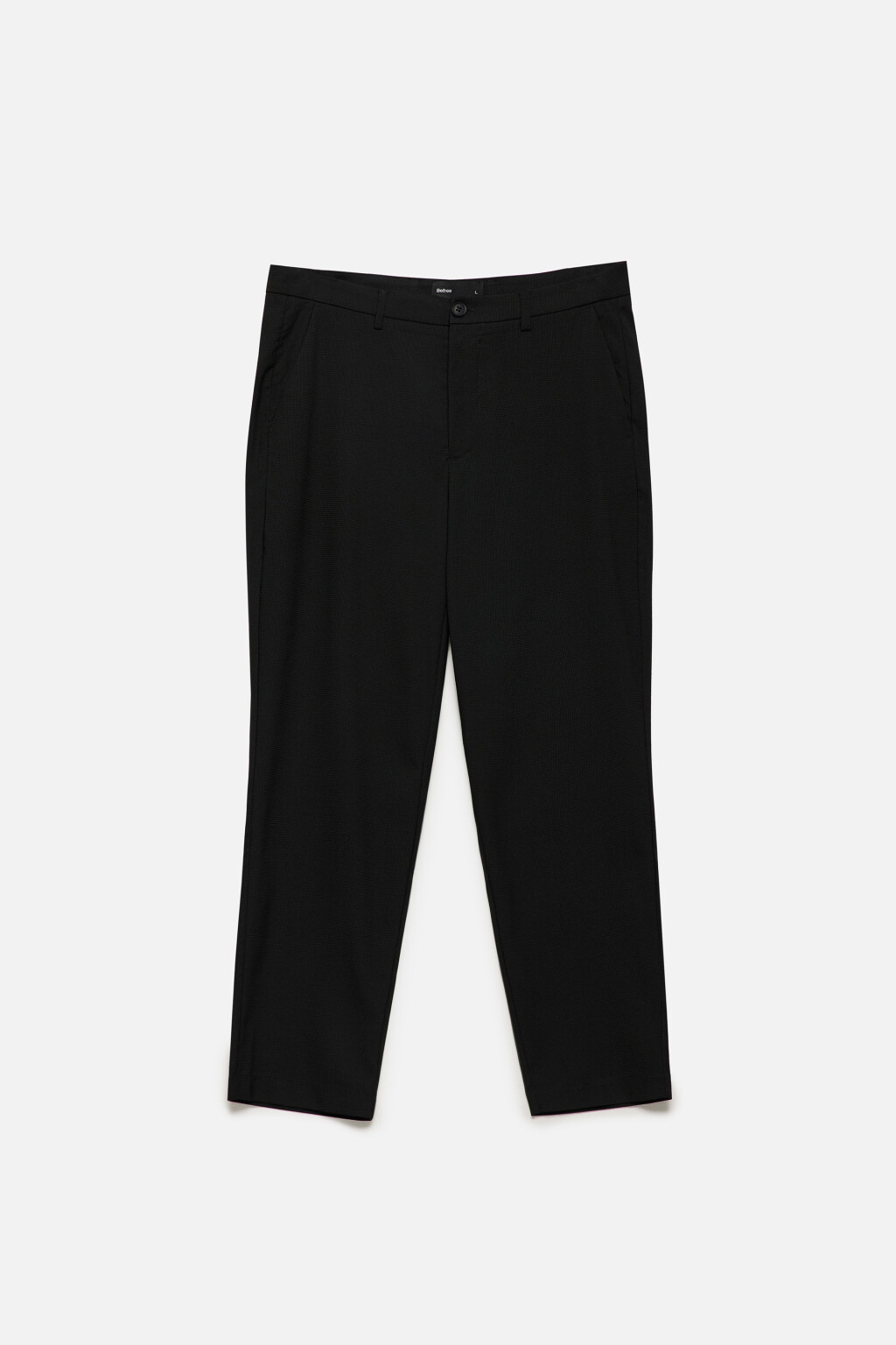 Брюки прямые из костюмной ткани - цвет черный - 8