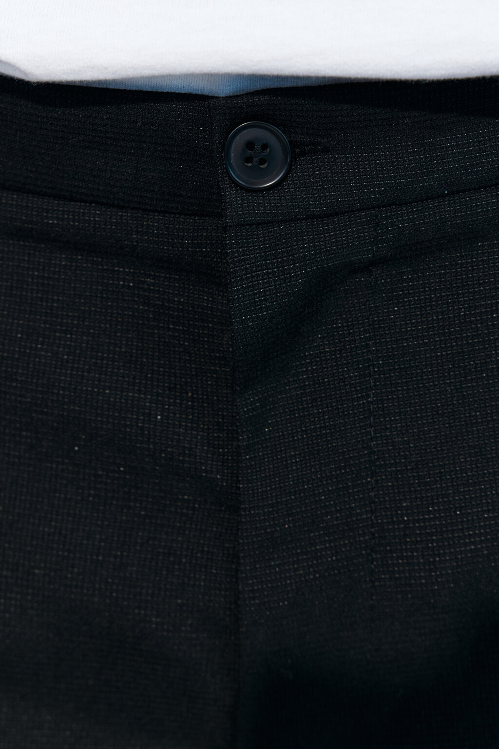 Брюки прямые из костюмной ткани - цвет черный - 7