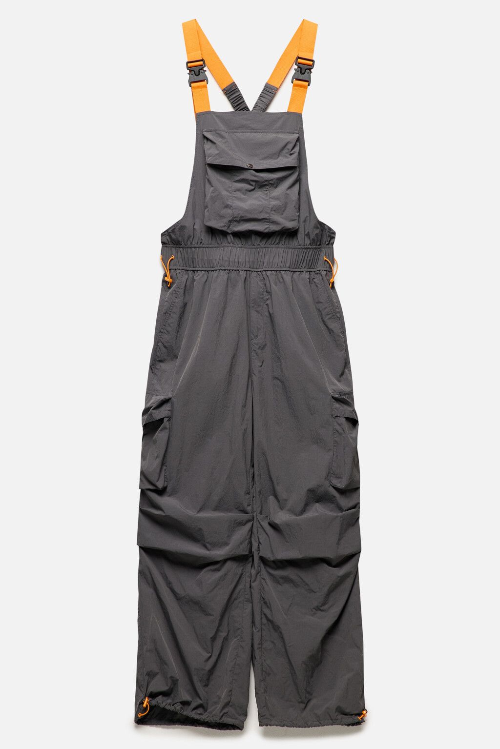 Комбинезон с лямками и накладными карманами - цвет серый - 9