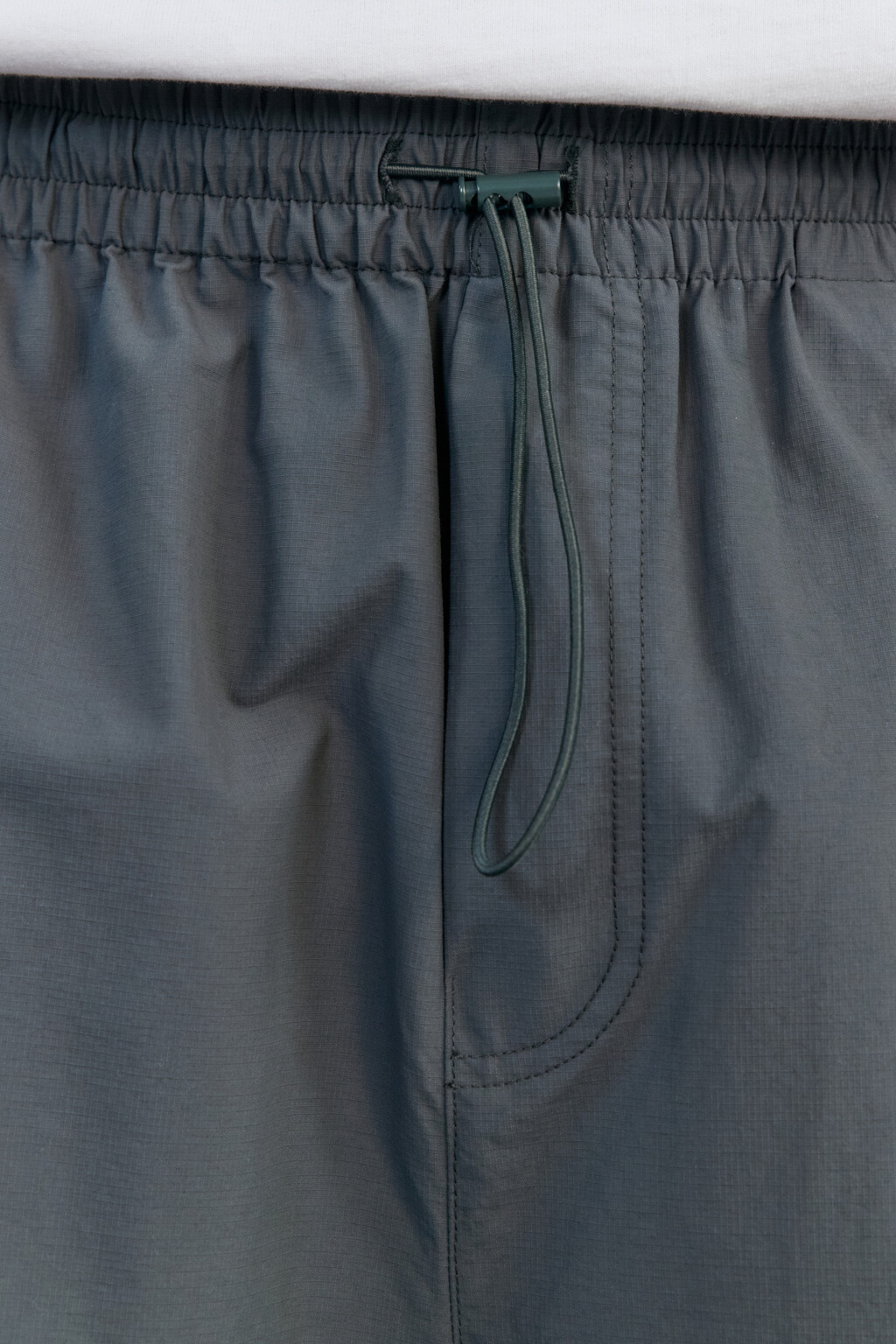 Брюки-парашюты широкие с драпировками - цвет зеленый - 7