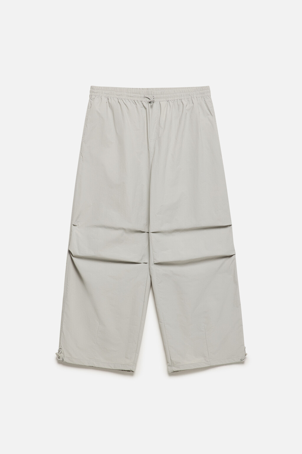 Брюки-парашюты широкие с драпировками - цвет серый - 9