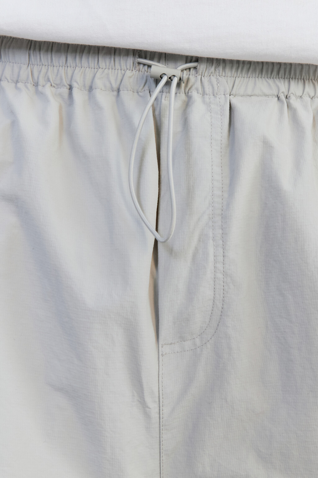 Брюки-парашюты широкие с драпировками - цвет серый - 7