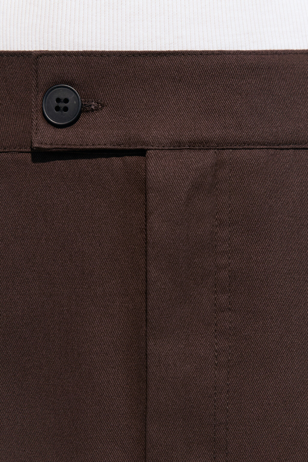 Брюки зауженные хлопковые однотонные - цвет коричневый - 6