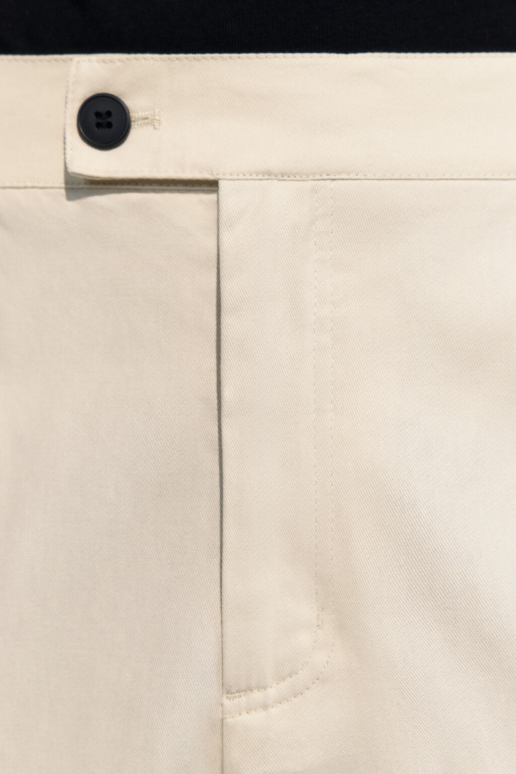 Брюки зауженные хлопковые однотонные - цвет бежевый - 7