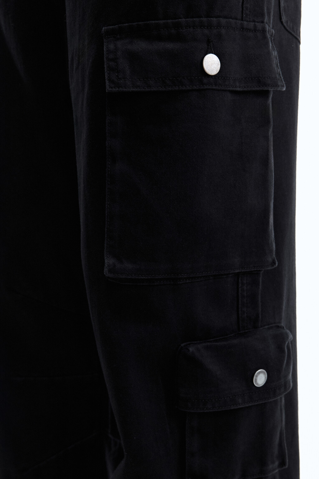 Джинсы-карго прямые с накладными карманами - цвет черный - 7