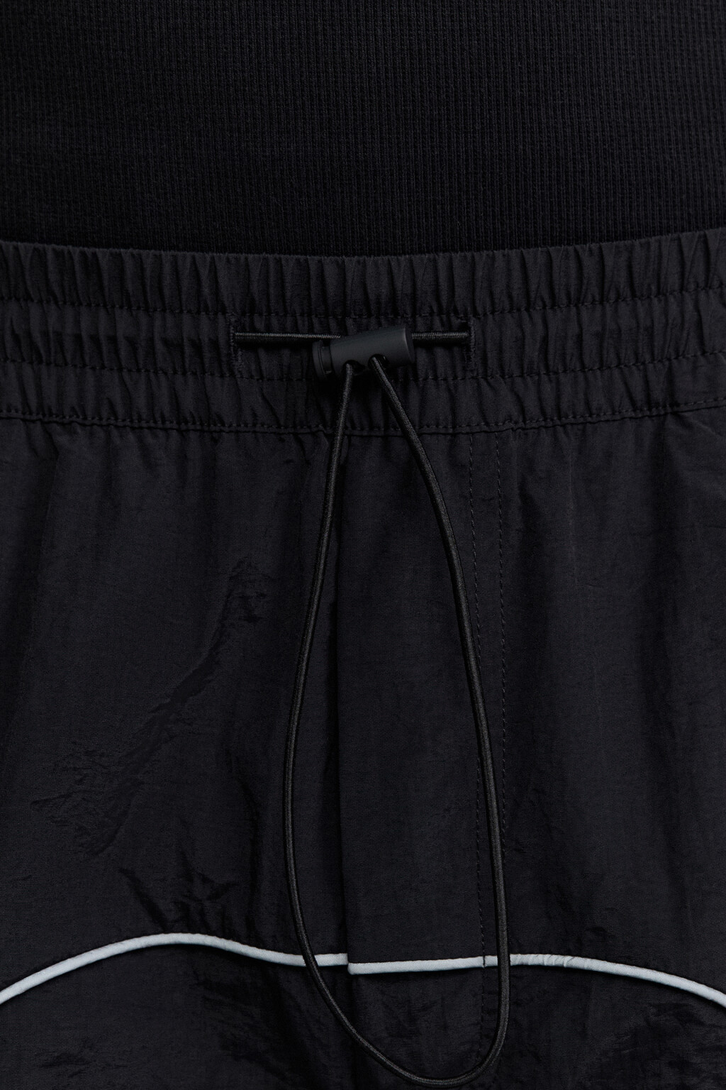 Брюки экстраширокие с контрастными швами - цвет черный - 7