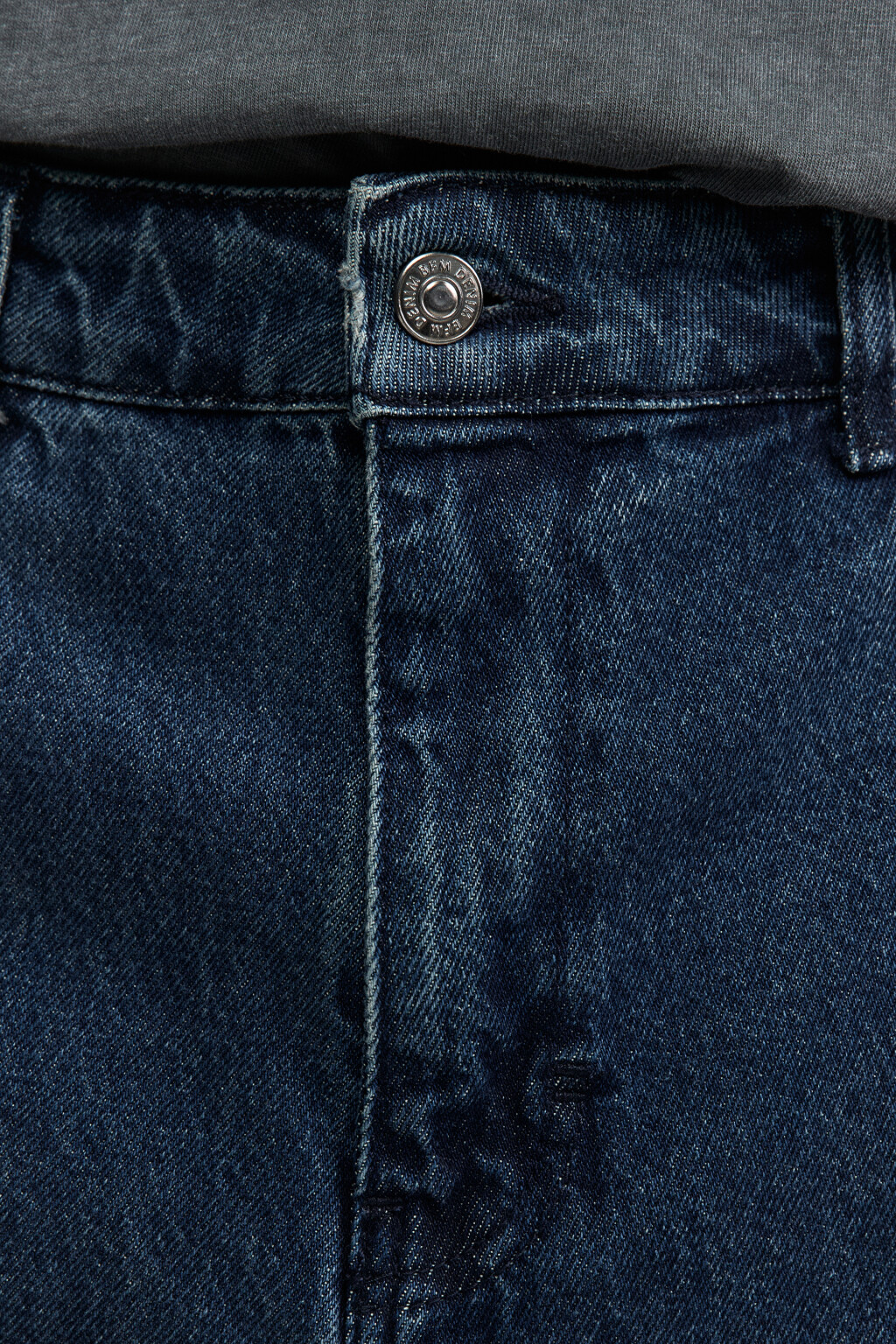 Джинсы straight прямые с вареным эффектом - цвет синий - 6