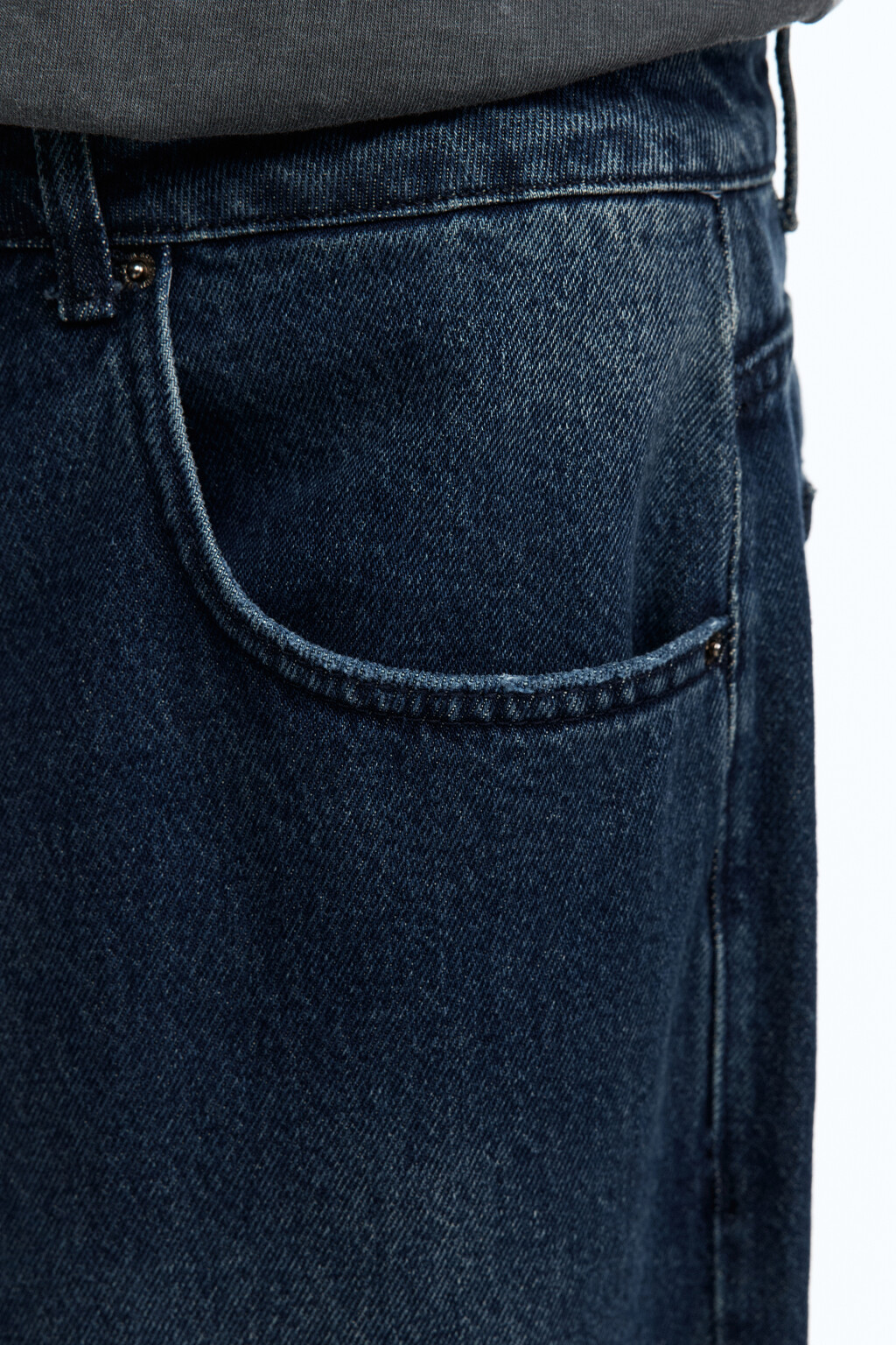 Джинсы straight прямые с вареным эффектом - цвет синий - 7