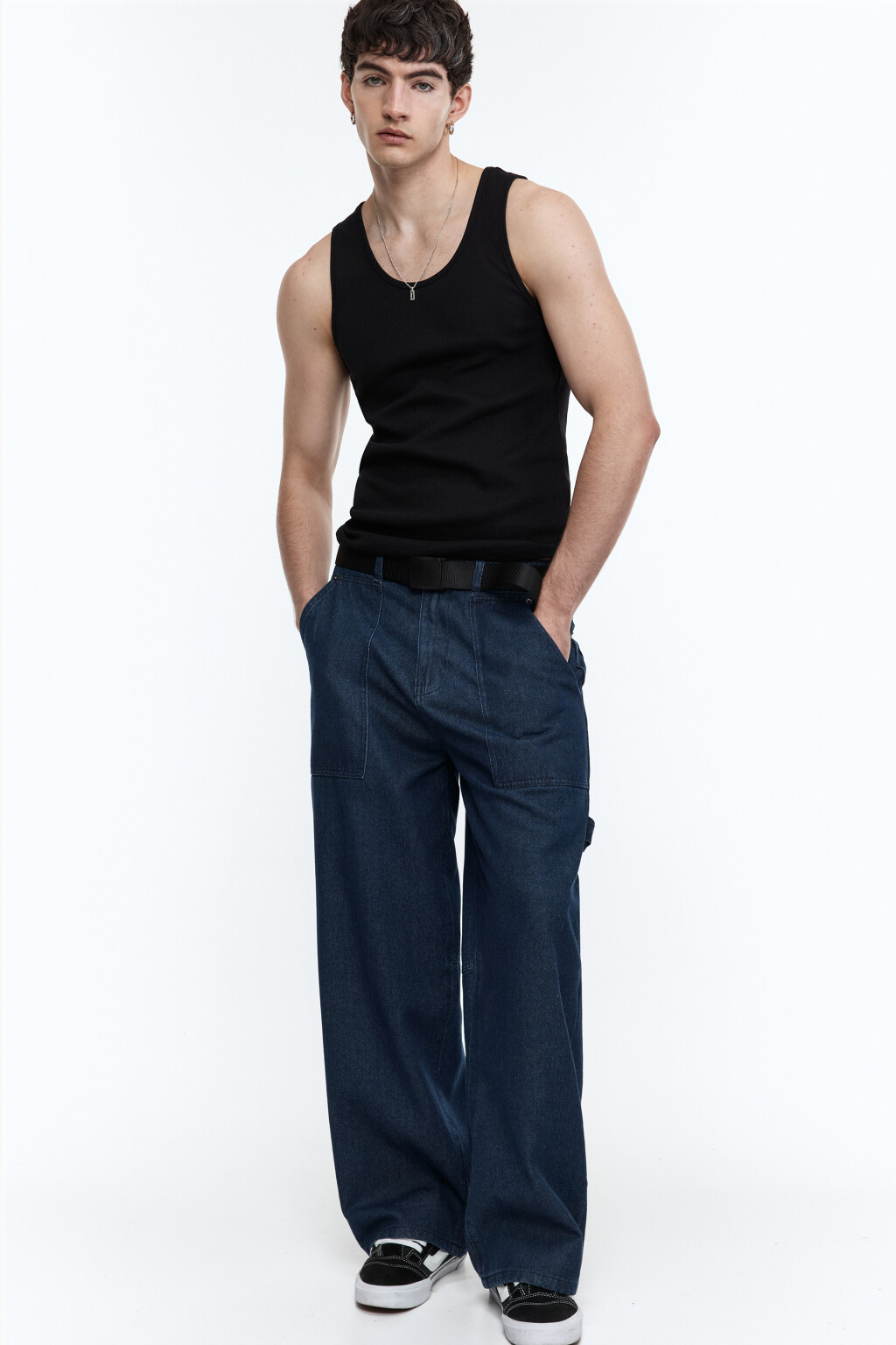 Джинсы carpenter fit широкие с карманами - цвет синий - 6