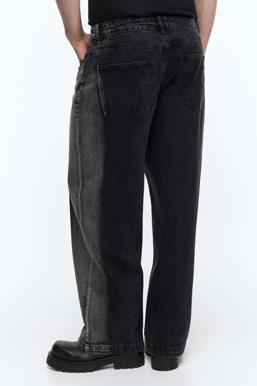 Джинсы прямые с полосами по бокам - цвет серый - 5