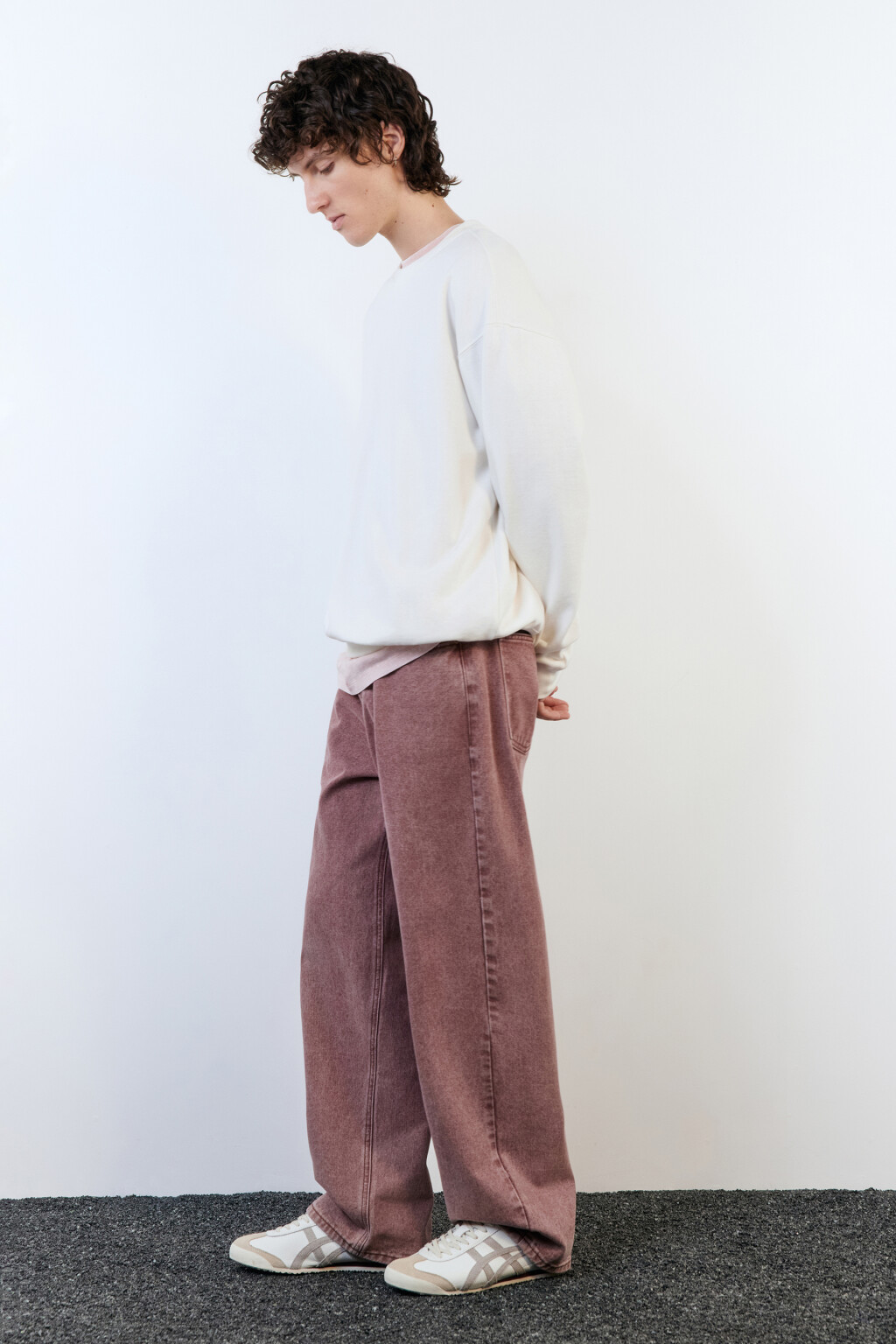 Джинсы straight fit с вареным эффектом - цвет коричневый - 1